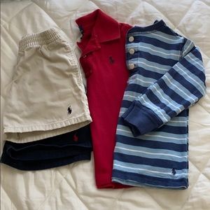 Ralph Lauren Polo 3T shorts and shirts